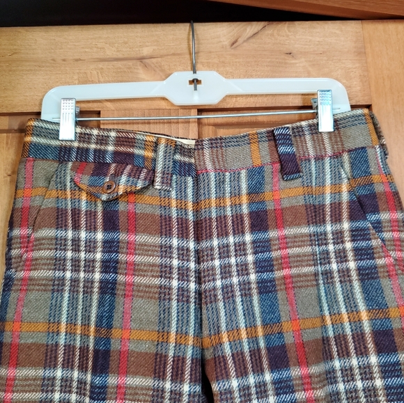 Vintage Men's Plaid Wool Slacks Size 32x31 - Picture 3 of 5